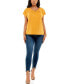 ფოტო #3 პროდუქტის Women's Dolman Sleeve Top with Curved Bar