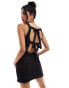 Фото #1 товара ONLY mini dress with back bow detail in black