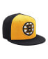 ფოტო #1 პროდუქტის Men's Black/Gold Boston Bruins Primary Logo Two-Tone Adjustable Hat