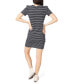 Women's Short Sleeve Thin Classic Stripe Knit Dress