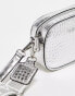 Valentino miramar camera bag in silver croc Золотистый - фото #4