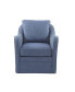 Фото #2 товара Madison Park Brianne Slub Weave Wide Seat Swivel Arm Chair