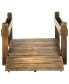 Charming Wooden Bridge Planter with Handrails for Garden Decor and Plant Growth