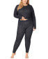 ფოტო #3 პროდუქტის Plus Size SoftKnit Crossover-Waist Leggings