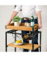 Industrial Rolling Bar Cart with Removable Serving Tray