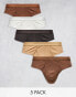 Фото #1 товара ASOS DESIGN 5 pack rib brief in multiple colours