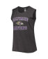 ფოტო #3 პროდუქტის Women's Heather Charcoal Baltimore Ravens Plus Size Tank Top