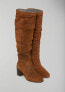 Фото #1 товара женские сапоги коричневые замшевые на устойчивом каблуке Marc OPolo