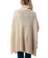 Women's Mock Turtleneck Pocket Poncho