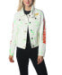 Фото #1 товара Women's White Denim Nickelodeon Trucker With Pai Jacket