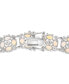 Фото #3 товара Opal (12-1/2 ct. t.w) and White Topaz (1/2 ct. t.w) Tennis Bracelet in Sterling Silver