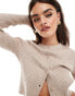 Фото #2 товара ONLY structured ribbed knitted cardigan in beige