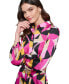 ფოტო #6 პროდუქტის Women's Printed A-Line Shirtdress