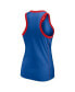 ფოტო #3 პროდუქტის Women's Royal Chicago Cubs Tailsweep Fashion Racerback Rhinestone Tank Top