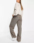 Cotton On oversized check trouser in brown Коричневый клетчатый, 42 - фото #2