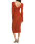 Фото #2 товара A.L.C. Vivian Midi Dress Women's Red Xs