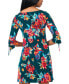 Фото #4 товара Petite Floral-Print 3/4-Sleeve Shift Dress