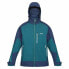 Фото #1 товара Мужская спортивная куртка Regatta Hewitts VII Синий Зеленый Капюшон