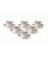 Фото #1 товара 12 Piece 2oz Espresso Cup and Saucer Set, Service for 6
