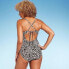 Women's Cut Out Tunneled Tie Front High Leg One Piece Swimsuit - Shade & Shore