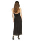 Women's Chain-Strap Satin Pleated Maxi Dress