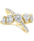 Фото #4 товара EFFY® Diamond Multi-Shape Crossover Ring (1-5/8 ct. t.w.) in 18k White Gold or 18k Yellow Gold