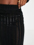 Фото #4 товара 4th & Reckless Kezia crochet knit skirt co-ord in black