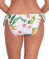 Фото #2 товара Women's Side-Tie Floral-Print Hipster Bikini Bottoms