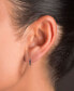 Enamel Hoop Earrings in Sterling Silver or 14k Gold over Sterling Silver, 1/2"