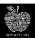 Men's Word Art Long Sleeve T-Shirt - Neighborhoods in NYC