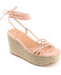 ფოტო #1 პროდუქტის Women's Catalinn Tie-Up Espadrille Wedge Sandals