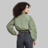 Фото #2 товара Women's Cargo Utility Cropped Bomber Jacket - Wild Fable Green XS