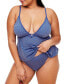 Фото #1 товара Plus Size Bailee Swimwear Tankini Top