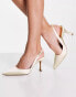 ASOS DESIGN Samber slingback stiletto heels in ivory