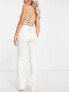 New Look Petite mid rise flare jean in white