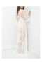 Women's Lace Long Robe - Sweep Train - Lace Collection