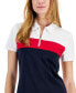 Women's Colorblocked Zip Polo Shirt