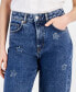 Фото #4 товара Women's Star High Rise Straight Leg Jeans