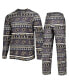 ფოტო #1 პროდუქტის Men's Black Purdue Boilermakers Swivel Long Sleeve T-shirt and Pants Sleep Set