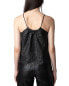 Фото #2 товара Zadig & Voltaire Cidonie Froisse Leather Top Women's