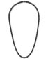 ფოტო #2 პროდუქტის Men's Icon Black Spinel (1/10 ct. t.w.) Tennis 22" Necklace in Black-Plated Sterling Silver