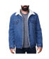 ფოტო #1 პროდუქტის Men's Sherpa Lined Denim Jacket Classic Button Up Jean Trucker Coat