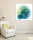Evolving Planets I Frameless Free Floating Tempered Art Glass Abstract Wall Art by EAD Art Coop, 38" x 38" x 0.2"