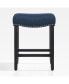 Фото #1 товара 24" Upholstered Saddle Seat Faux Leather Counter Stool