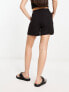 Фото #3 товара Weekday Kit linen mix shorts in black