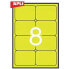 Фото #2 товара Набор самоклеящихся этикеток для принтера APLI Жёлтый 99,1 x 67,7 мм
