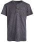 ფოტო #2 პროდუქტის Little and Big Boys Solid Washed Henley T-Shirt, Created for Macy's