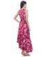 Фото #2 товара Women's Floral Print Ruffled High-Low A-Line Dress