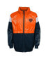 ფოტო #3 პროდუქტის Big Boys Orange, Navy Chicago Bears Goal Line Stance Full-Zip Hoodie Windbreaker