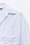Фото #5 товара Рубашка oversize из жатой ткани в полоску ZARA